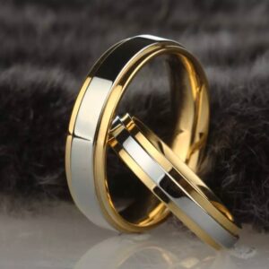 Bella arany ezüst színű nemesacél férfi gyűrű