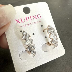 Anna rosegold színű antiallergén xuping fülbevaló