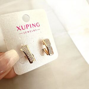 Fanni rosegold színű antiallergén xuping fülbevaló