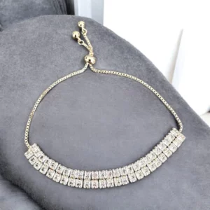 Patrícia rose gold színű köves húzós xuping karkötő