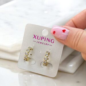 Georgina arany színű antiallergén xuping fülbevaló