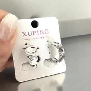 Ida ezüst színű mutatós antiallergén xuping fülbevaló