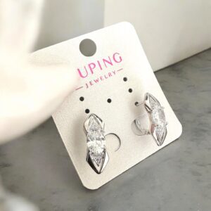 Vilma ezüst színű köves antiallergén xuping fülbevaló