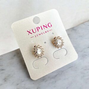 Kriszta arany színű köves antiallergén xuping fülbevaló