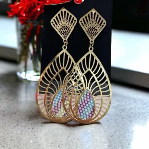 Lilla arany színű nemesacél fülbevaló