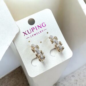 Timi rose gold színű köves antiallergén xuping fülbevaló