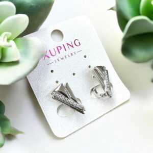 Netti ezüst színű köves antiallergén xuping fülbevaló