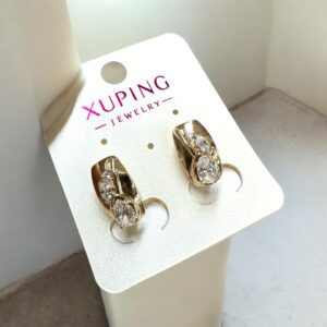 Nita rose gold színű köves antiallergén xuping fülbevaló