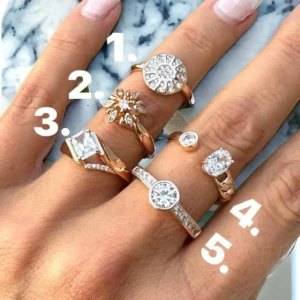 Lizi rosegold színű xuping gyűrű 2.