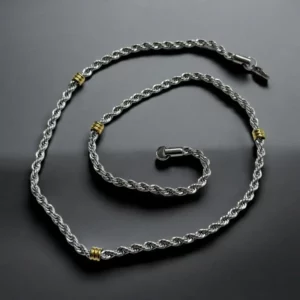 Roland ezüst-arany színű férfi nemesacél nyaklánc