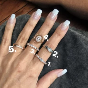 Borka ezüst színű xuping gyűrű 2.