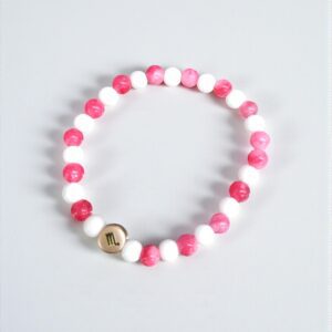 Skorpió horoszkópos pink jade ásvány karkötő