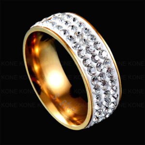 Cassie kristály köves arany színű nemesacél gyűrű