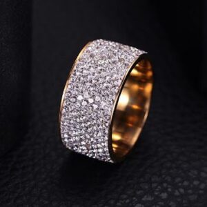 Beka kristály köves arany színű nemesacél gyűrű