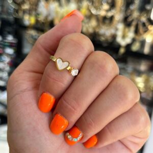 Heart arany színű nemesacél gyűrű