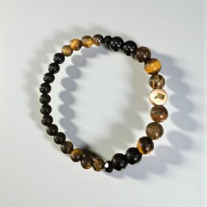 Skorpió horoszkópos tigrisszem ásvány karkötő