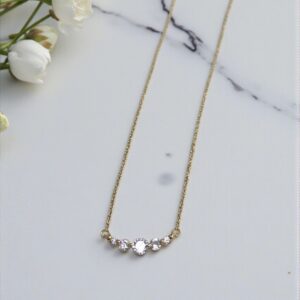 Betti rose gold színű köves xuping nyaklánc