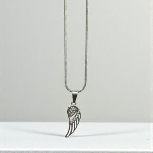 Léna ezüst színű angyalszárny nemesacél nyaklánc