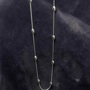 Zselyke ezüst színű nemesacél nyaklánc