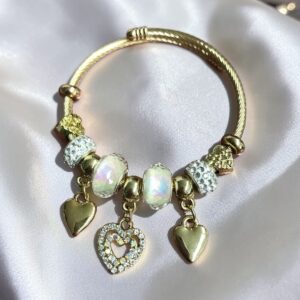 Ida arany színű merev nemesacél karkötő