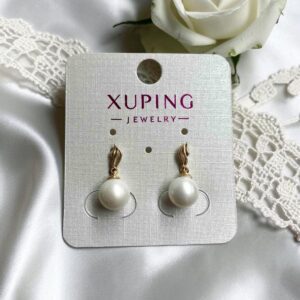 Ágota rose gold színű antiallergén gyöngy xuping fülbevaló